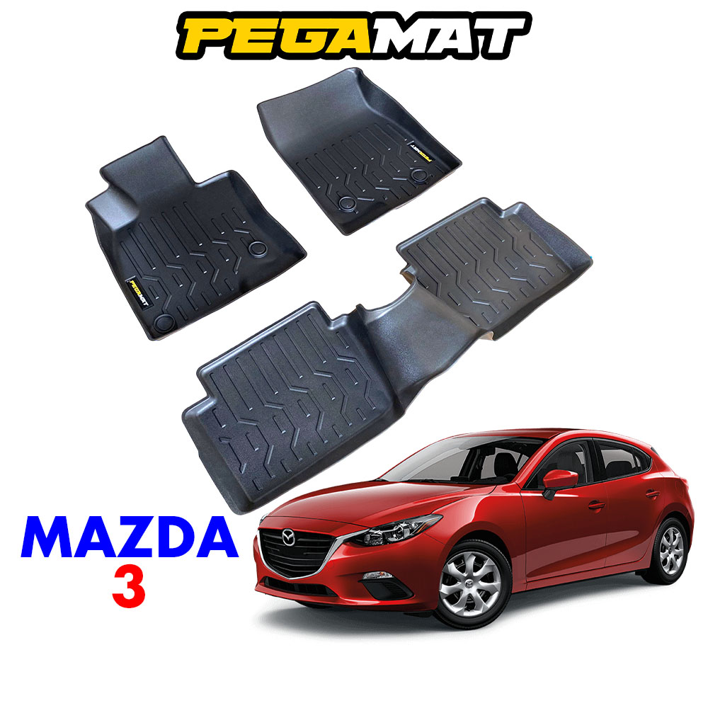 Thảm lót sàn PEGAMAT cho xe MAZDA 3 thế hệ thứ 3 đời 2015 2016 2017 2018 2019